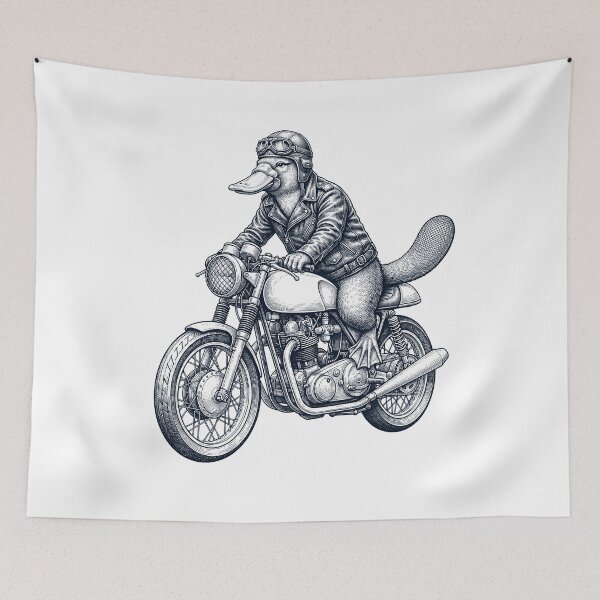 Item preview, Funny Platypus Motorcycle Motorbike Animal Lover designed and sold by dian-rody-crest.