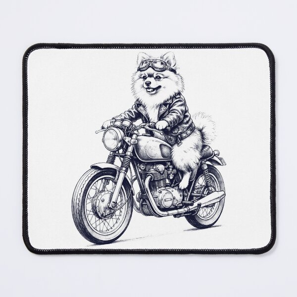 Item preview, Funny Pomeranian Motorcycle Motorbike Dog Lover designed and sold by dian-rody-crest.