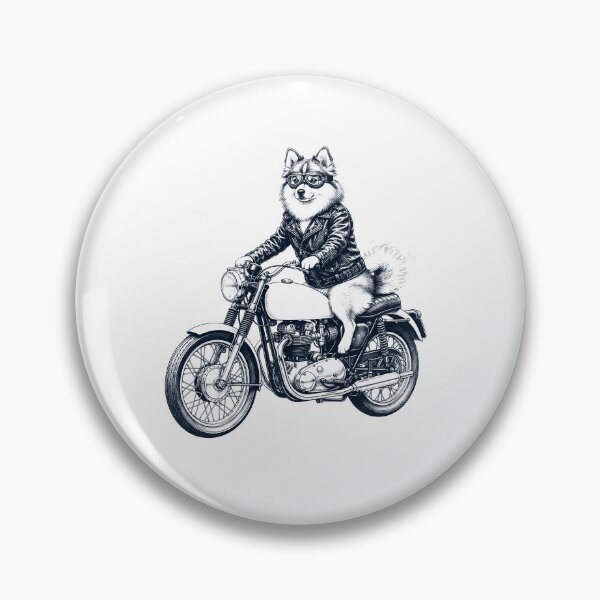 Item preview, Funny Pomsky Motorcycle Motorbike Dog Lover designed and sold by dian-rody-crest.