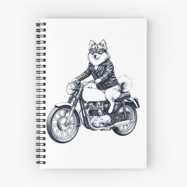 Item preview, Funny Pomsky Motorcycle Motorbike Dog Lover designed and sold by dian-rody-crest.