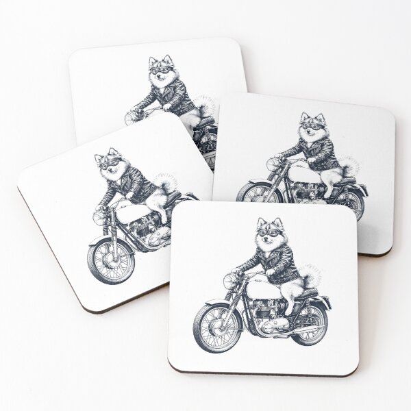 Item preview, Funny Pomsky Motorcycle Motorbike Dog Lover designed and sold by dian-rody-crest.