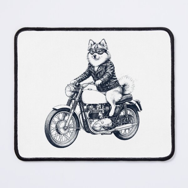 Item preview, Funny Pomsky Motorcycle Motorbike Dog Lover designed and sold by dian-rody-crest.