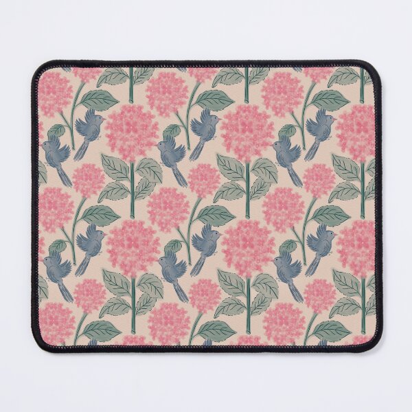 Item preview, Pink Hydrangeas flower , Floral garden , birds, butterflies, vintage hydrangea’s floral bouquet designed and sold by DColourMuse.