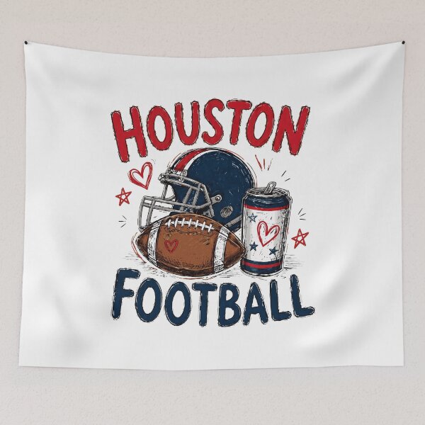 Item preview, Houston Football Retro Fan designed and sold by BrendaKle80915.
