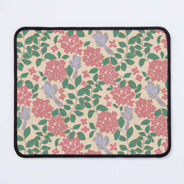 Item preview, Pink Hydrangeas flower , Floral garden , birds, butterflies, vintage hydrangea’s floral bouquet designed and sold by DColourMuse.