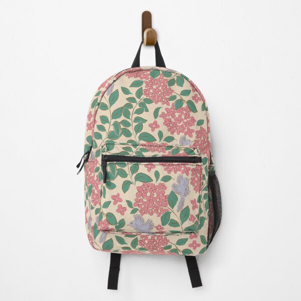 Item preview, Pink Hydrangeas flower , Floral garden , birds, butterflies, vintage hydrangea’s floral bouquet designed and sold by DColourMuse.