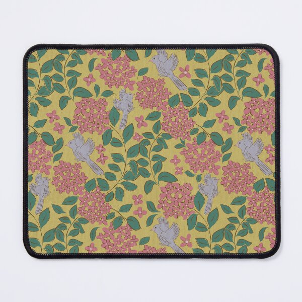 Item preview, Pink Hydrangeas flower , Floral garden , birds, butterflies, vintage hydrangea’s floral bouquet designed and sold by DColourMuse.