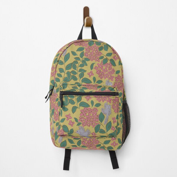 Item preview, Pink Hydrangeas flower , Floral garden , birds, butterflies, vintage hydrangea’s floral bouquet designed and sold by DColourMuse.