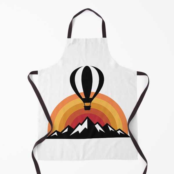 Item preview, Retro Hot Air Balloon Mountain Silhouette Vintage Sunset designed and sold by pattman.
