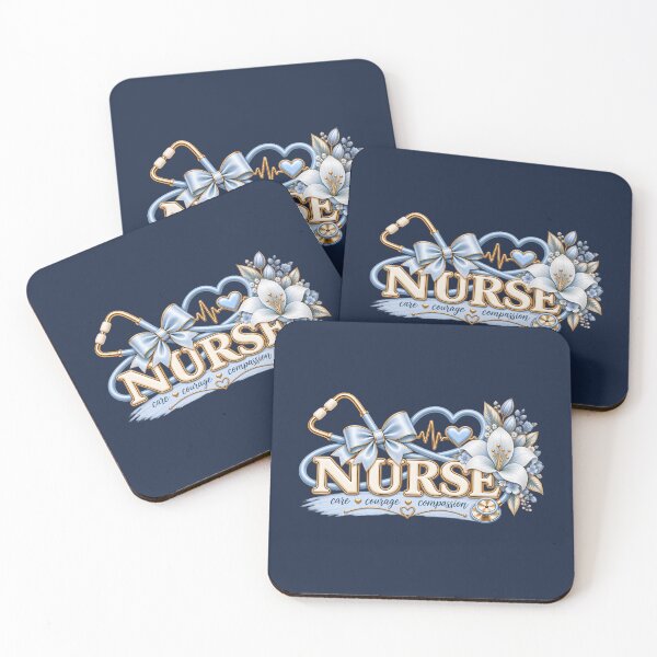 Item preview, Elegant Blue Nurse – Floral Stethoscope Design designed and sold by HO•Designs.