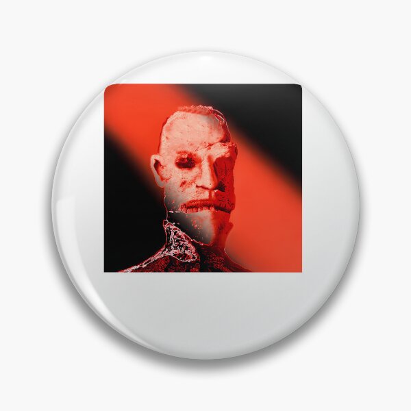 Item preview, Red-Lit Stylized Human Bust Portrait With Textured Surface designed and sold by apetalk.