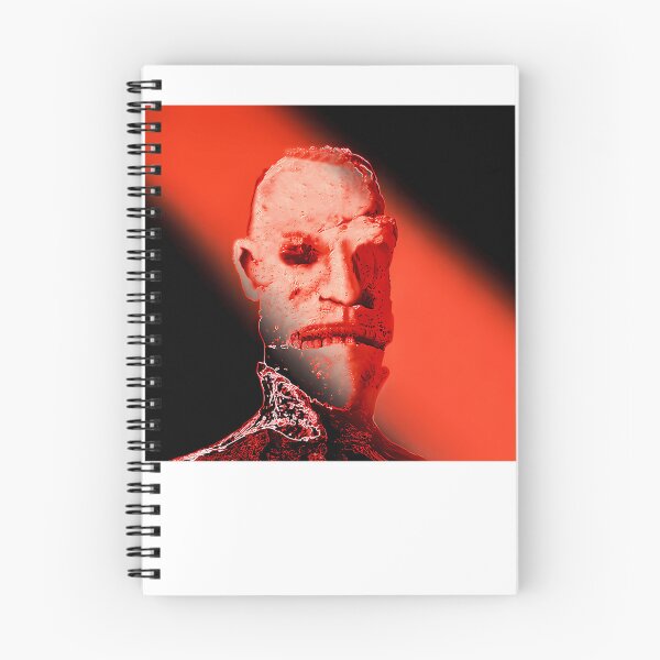 Item preview, Red-Lit Stylized Human Bust Portrait With Textured Surface designed and sold by apetalk.