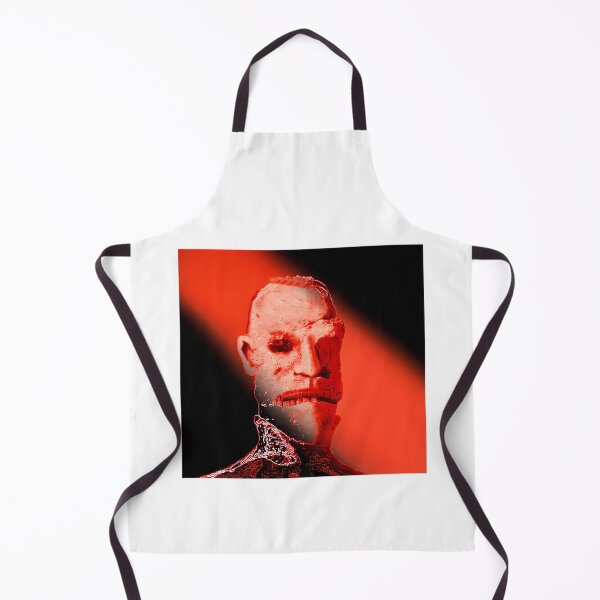 Item preview, Red-Lit Stylized Human Bust Portrait With Textured Surface designed and sold by apetalk.
