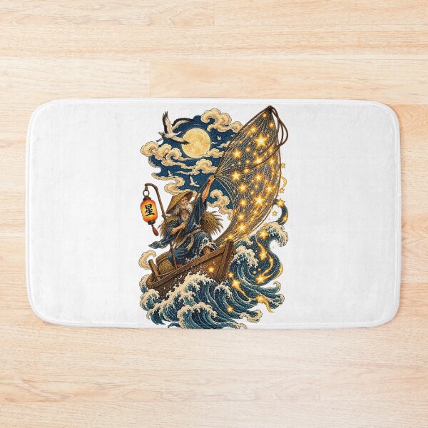 Item preview, The Star Fisherman – Japanese Ukiyo-e Fisherman Catching Stars designed and sold by Substance_life.