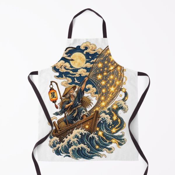 Item preview, The Star Fisherman – Japanese Ukiyo-e Fisherman Catching Stars designed and sold by Substance_life.