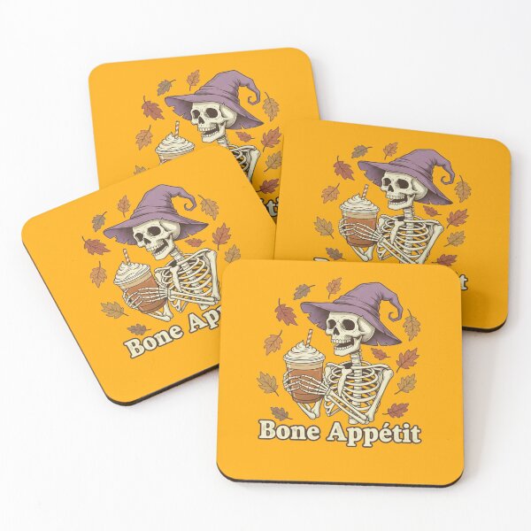 Item preview, Bone Appétit Skeleton Witch Pumpkin Spice Coffee Fall Halloween designed and sold by GiftedExplorer.