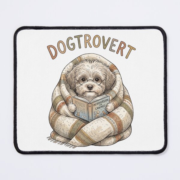 Item preview, Dogtrovert Cozy Blanket Burrito Print designed and sold by DangaVintage.