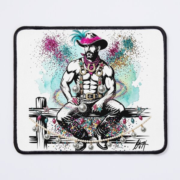 Item preview, Disco Cowboy Glam – Glitter & Feathers Camp Cowboy Art - NLMKArtStudio designed and sold by NLMKArtStudio.