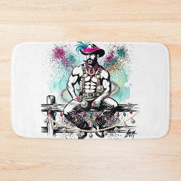 Item preview, Disco Cowboy Glam – Glitter & Feathers Camp Cowboy Art - NLMKArtStudio designed and sold by NLMKArtStudio.