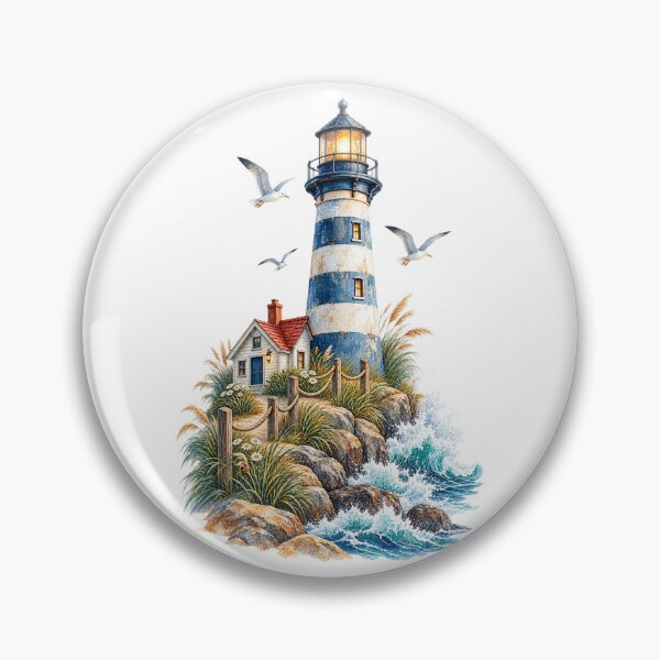 Item preview, Watercolor Lighthouse designed and sold by Giddy Bear Gifts.