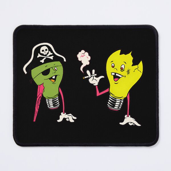 Item preview, Pirate Lightbulb Eye Patch Broken Lightbulb Smoking Cigarette designed and sold by Kawtareel.