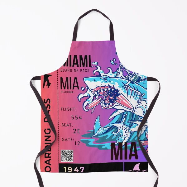 Item preview, Miami Florida Boarding Pass Stylized Shark designed and sold by InkWhirl.