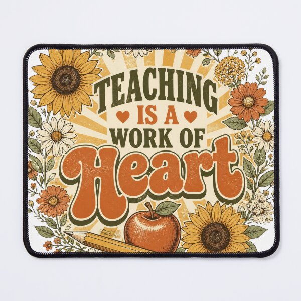 Item preview, Teaching is a Work of Heart T-Shirt, Wildflower Teacher Tee, Botanical Teacher Gift, Sunflower Teacher Shirt, Appreciation Gift for Teacher designed and sold by VaneDesings.