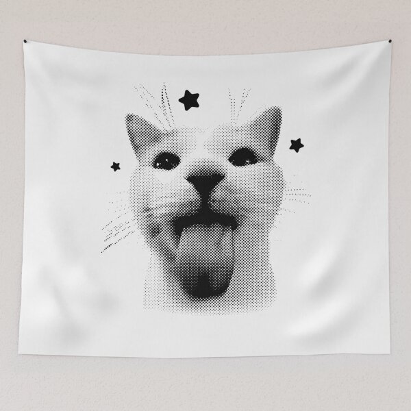 Item preview, Funny Y2k Cat Silly Cats 90s Retro Kitten meme designed and sold by SenoritaVixyArt.