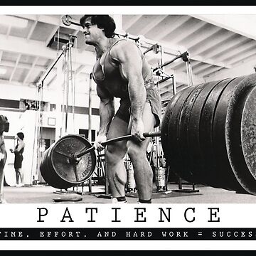 Artwork thumbnail, PATIENCE - Bodybuilding Inspirational Quote by superfitstuff