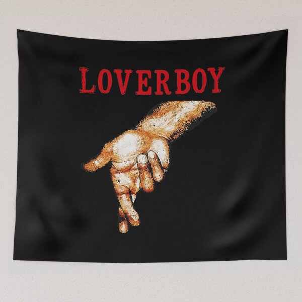 Item preview, LOVERBOY Crossed Fingers Distressed Red Text-72 designed and sold by cacaScorner.