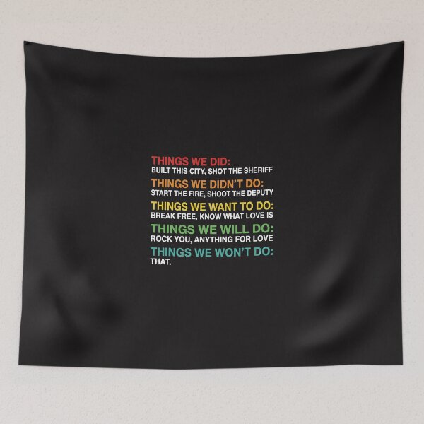 Item preview, Things We Did Want Will Wont Do Sarcastic Funny List designed and sold by ChuyenSuperx.