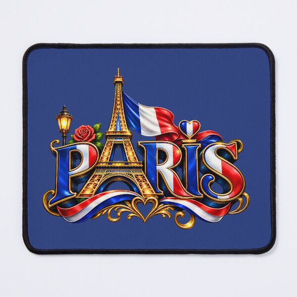 Item preview, Classic Paris France Souvenir - Eiffel Tower & Red Rose designed and sold by digitalbob60.