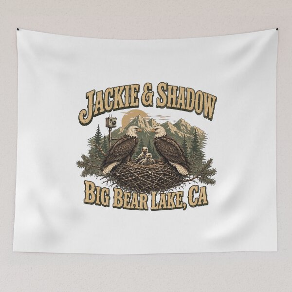 Item preview, Big Bear Lake Eagle Family Nest Vintage Retro Nature designed and sold by eAniello1994.