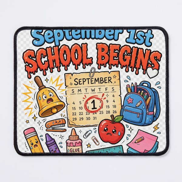 Item preview,  September 1st School Begins White Heart Funny School Shirt designed and sold by Csaba1983.