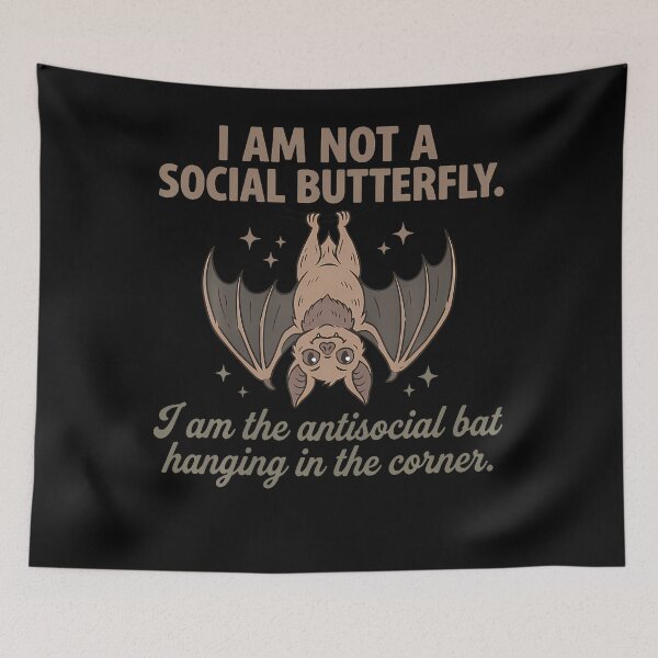 Item preview, Social Butterfly Antisocial Bat designed and sold by Trippy-Toad.
