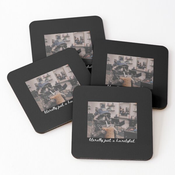 Item preview, Funny Hairstylist Raccoon Coffee Humor designed and sold by nryum.