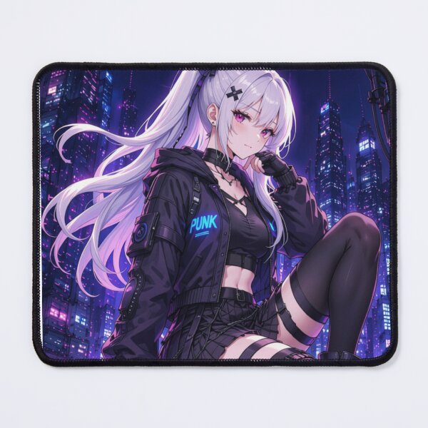 Item preview, Cyberpunk Anime Girl in Neon City designed and sold by Revyra Design .