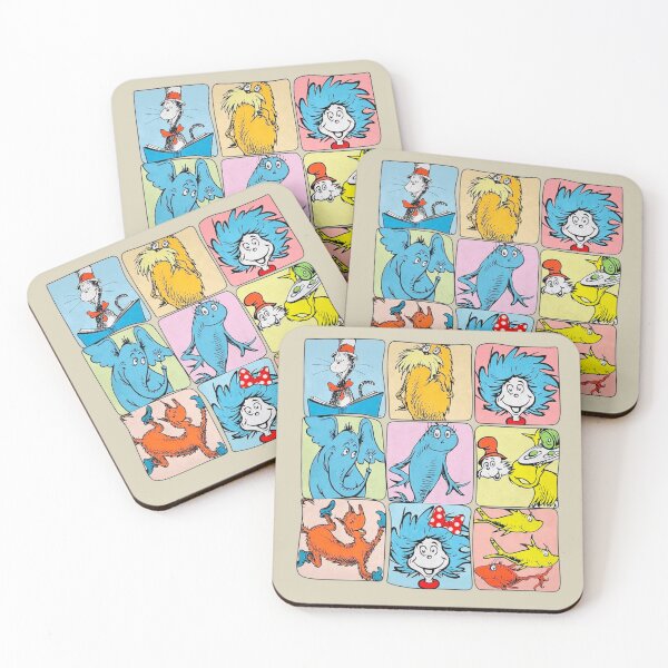 Item preview, Dr. Seuss Classic Characters Pop Art Grid designed and sold by Epicfunchart.