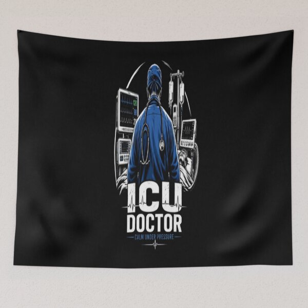 Item preview, ICU Doctor – Calm Under Pressure | Critical Care Doctor Medical Design designed and sold by v6ziix.