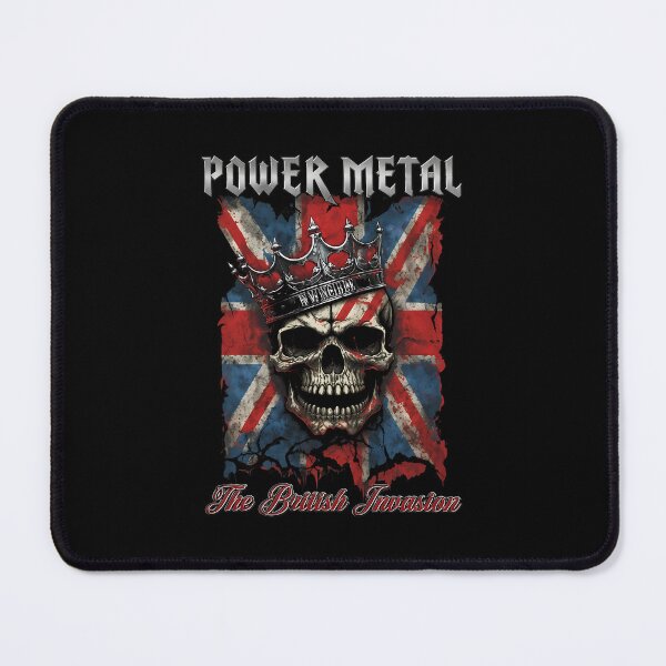 Item preview, POWER METAL British Invasion NWOBHM Skull Crown -35 designed and sold by PomboGayArt.