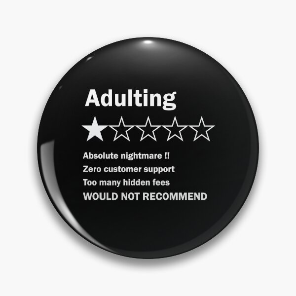Item preview, Adulting I Would Not Recommend It One Star Humorous and Funny Sayings designed and sold by thegiftedadult.