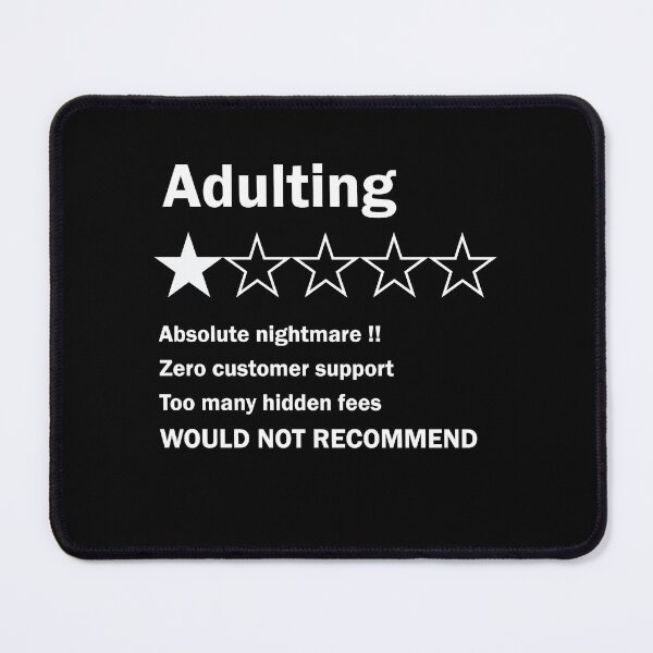 Item preview, Adulting I Would Not Recommend It One Star Humorous and Funny Sayings designed and sold by thegiftedadult.
