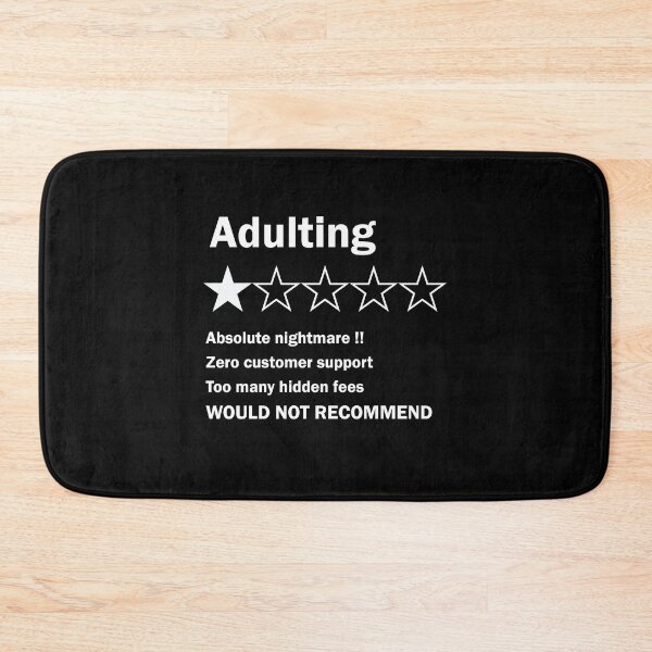 Item preview, Adulting I Would Not Recommend It One Star Humorous and Funny Sayings designed and sold by thegiftedadult.