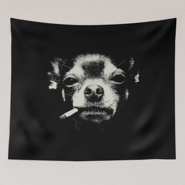 Item preview, Dog Smoking Cigarette Funny Chihuahua Meme designed and sold by BareCrack.