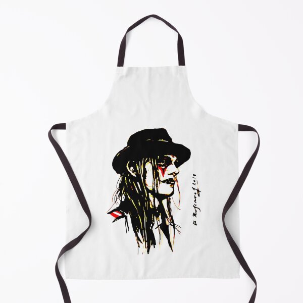 Item preview, High-Contrast Outline Portrait Of Person Wearing A Hat With Long Hair designed and sold by CreativTEES !.
