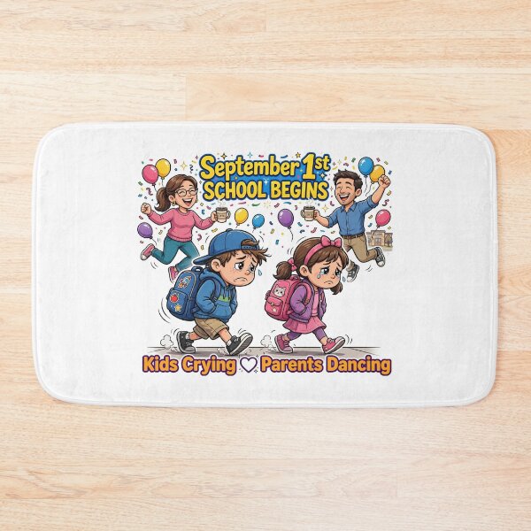 Item preview, Code September 1st School Begins Kids Crying Parents Dancing White Heart designed and sold by Csaba1983.