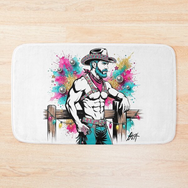 Item preview, Teal Beard Rodeo – Rhinestone Harness & Disco Cowboy Camp Art - NLMKArtStudio designed and sold by NLMKArtStudio.