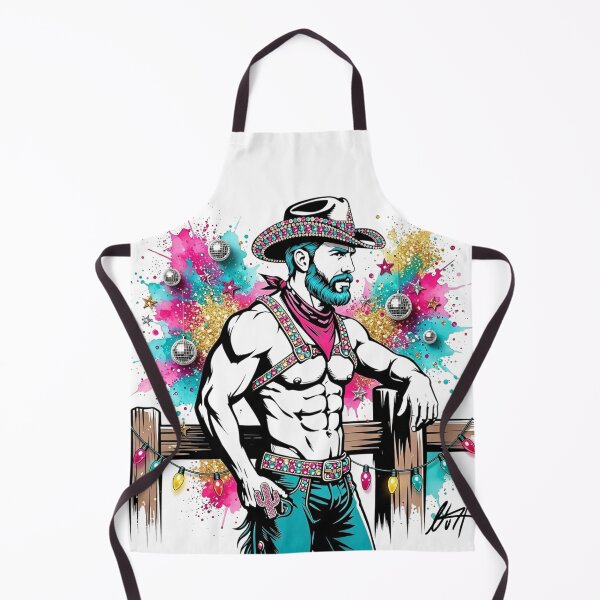 Item preview, Teal Beard Rodeo – Rhinestone Harness & Disco Cowboy Camp Art - NLMKArtStudio designed and sold by NLMKArtStudio.