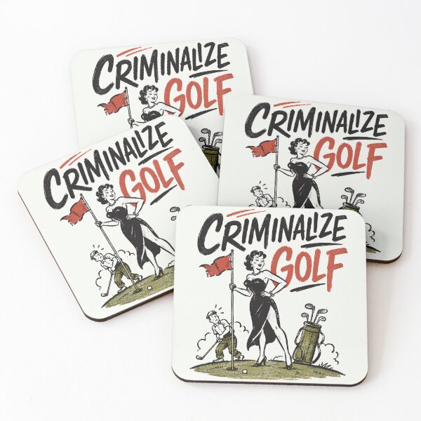 Item preview, Criminalize Golf Retro Pinup Protest Humor designed and sold by Victor Shadehorn.