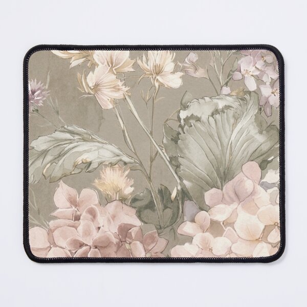 Item preview, Dusty Pink & Taupe Hydrangea Watercolor Pattern – Neutral Botanical Art designed and sold by FawnFeatherCo.